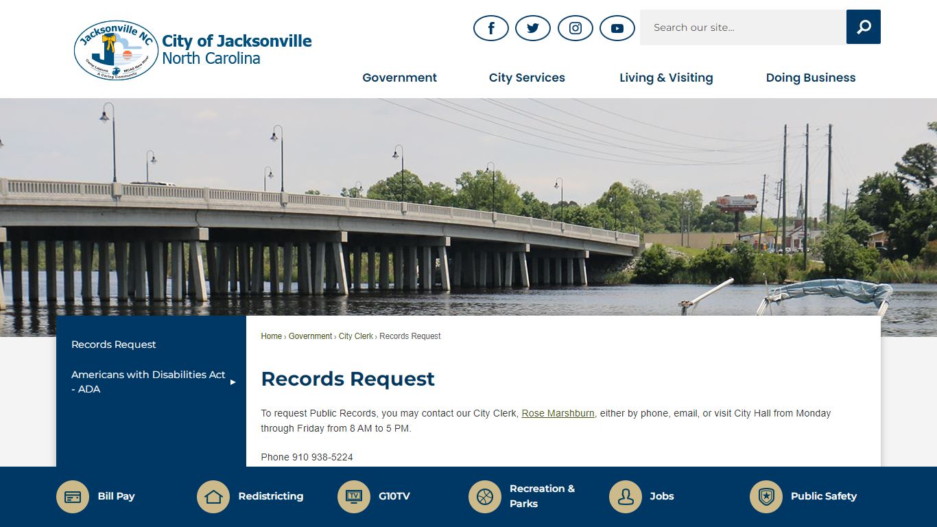 Records Request | Jacksonville, NC - Official Website